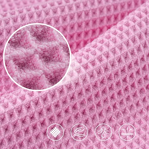430 GSM Poly Blend Microfiber Quick Dry Waffle Bath Towel (4 Count)