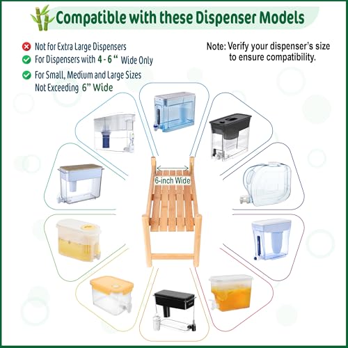 Bamboo Water Dispenser Stand