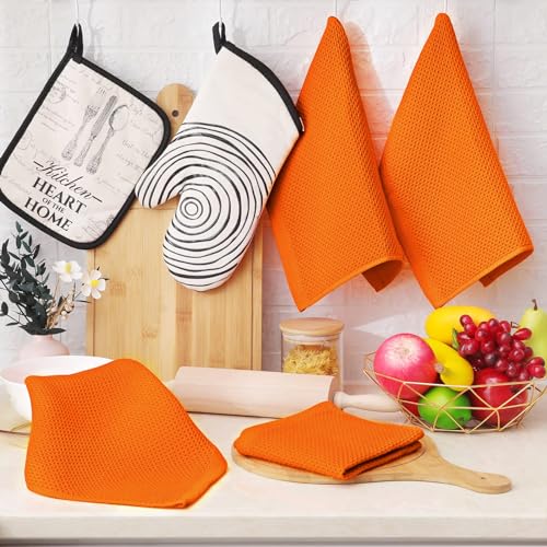 100% Cotton Waffle Weave Kitchen Dish Cloths 6 (6 Count)