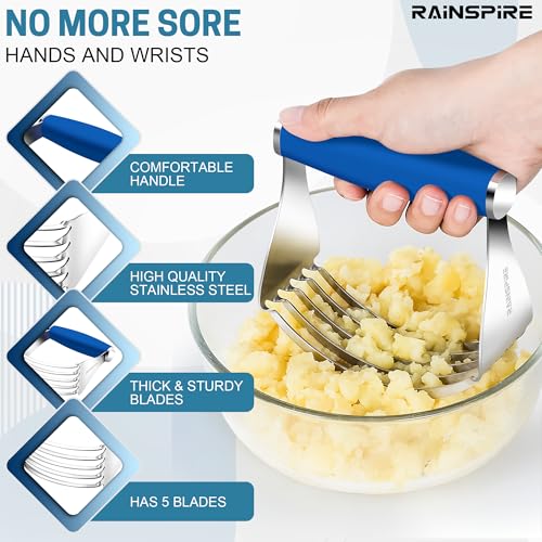 Large Pastry Cutter For Baking Durable Pastry Blender Dough Cutter Blue