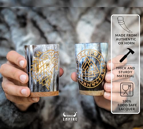 Viking Horn Shot Mugs Set of 6