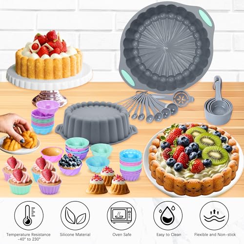 72 Pieces Silicone Bakeware Set (72 Count)