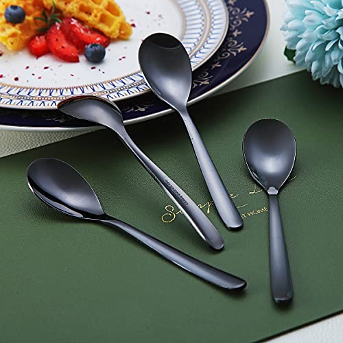 Black Demitasse Espresso Spoons (6 Count)