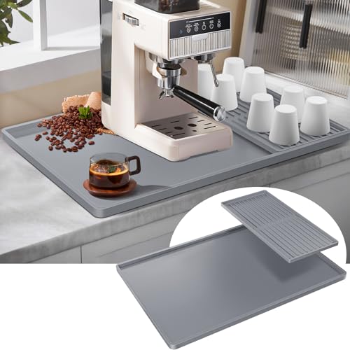 Premium Dish Drying Mat & Removable Coffee Bar Mat