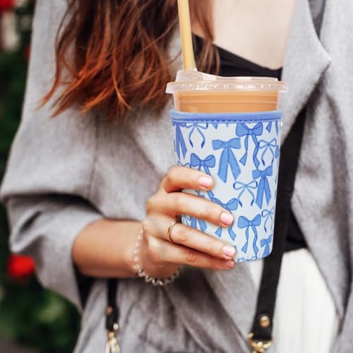 Reusable Insulated Neoprene Iced Coffee Cup Sleeve (3 Count)
