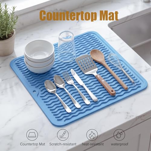 Silicone Dish Drying Mat for Multiple Usage