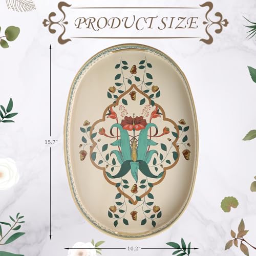 Oval Plastic Serving Tray with Handles