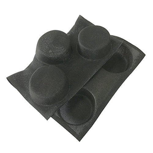Silicone Bun Bread Forms Round Shape Trays Perforated Bakery Molds Fit Half Pan Size