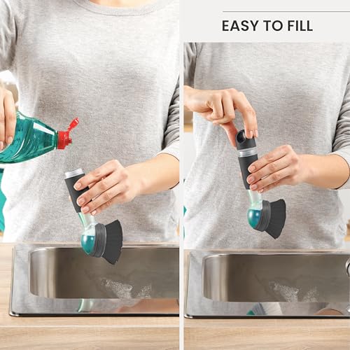 Rengo Dish Brush with Soap Dispenser