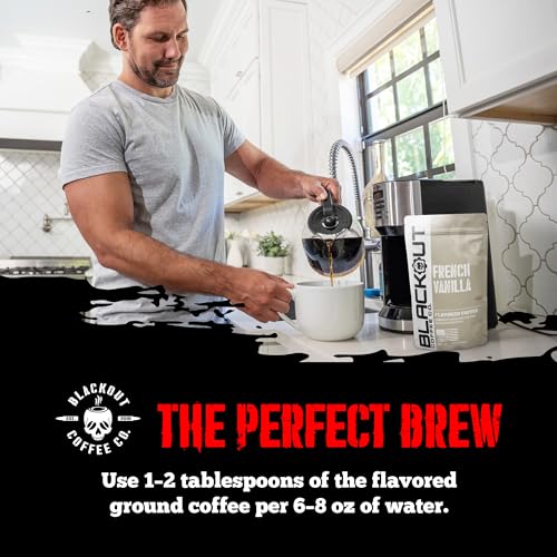 Blackout Coffee French Vanilla Flavored Ground Coffee (12 Ounce)