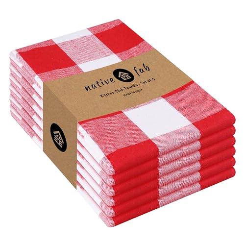 6 Pack Kitchen Towel with Hanging Loop 16x26 inches (6 Count)