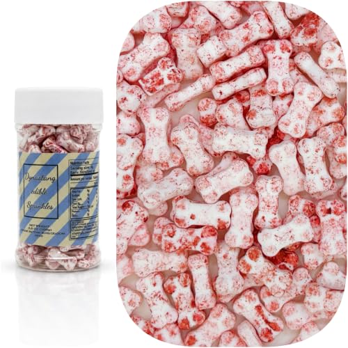 Bloddy Bones Sprinkles Halloween Edible Bone Cake Decoration Cupcake Toppers Cookie Perfect for Cakes