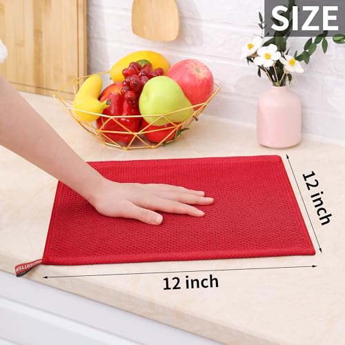 100% Cotton Waffle Weave Kitchen Dish Cloths 18 (18 Count)