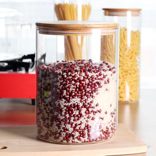 Set of 2 Large Glass Food Storage jar