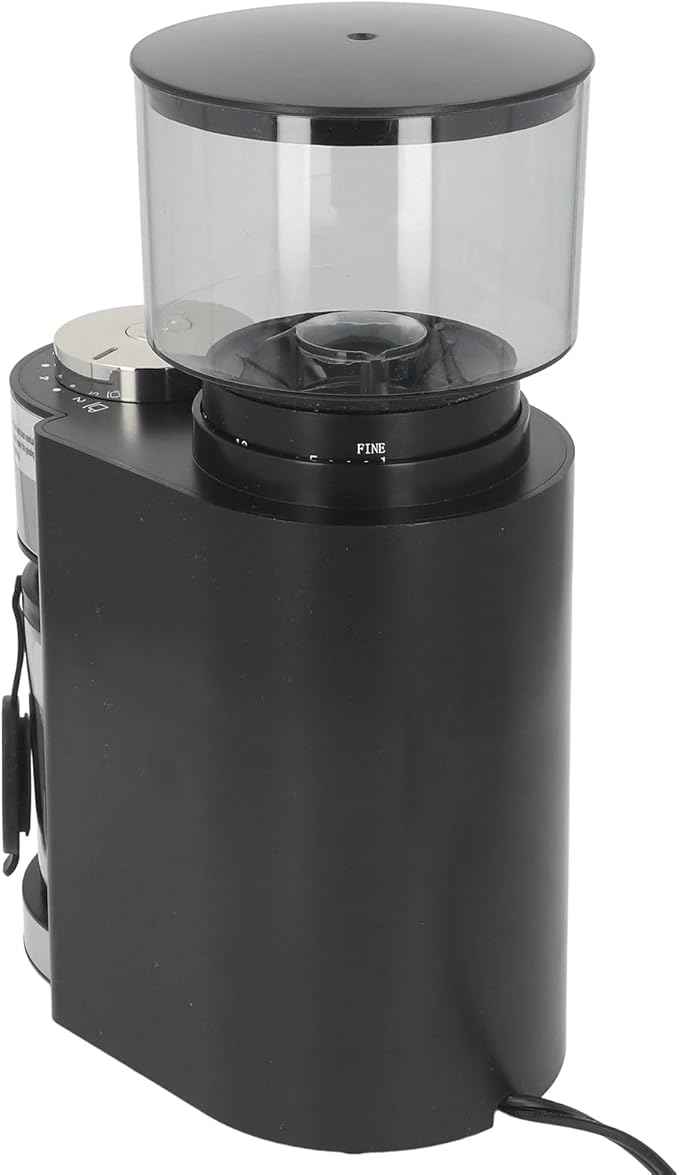 Home Kitchen Steel Blades Coffee Grinder with 25 Grind Setting Blower for Pot Siphon Pot French Press Pour Over Pot Coffee Bean Grinder 150W Electric Burr (US Plug 110V)
