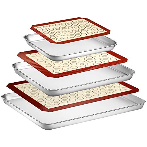 Baking Sheet with Silicone Mat Set