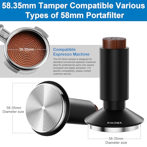 2-in-1 Espresso Tamper & WDT Tool, 58.35mm Spring Loaded