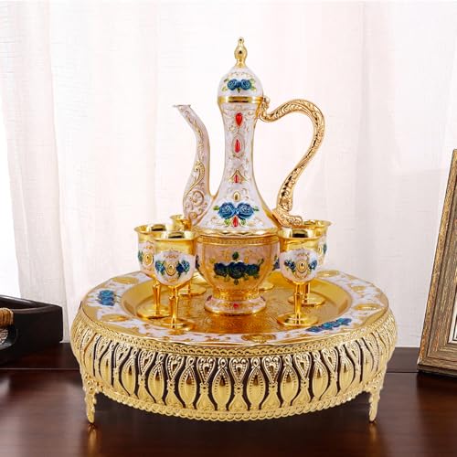 Turkish Tea Coffee Cup and Pot Set Including Teapot