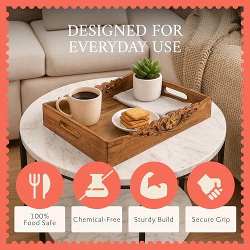 Orchid Mango Wood Serving Tray