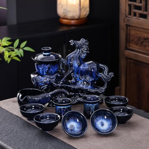 Ceramic Teapot with Infuser Horse Tea Set