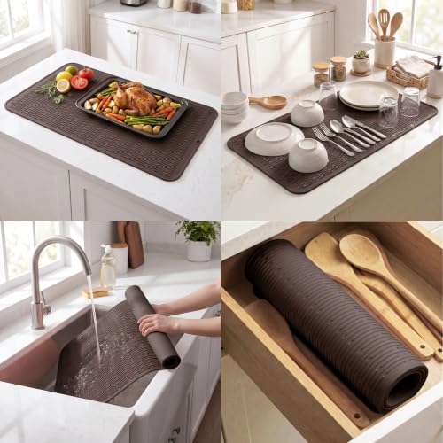 Silicone Dish Drying Mat for Multiple Usage