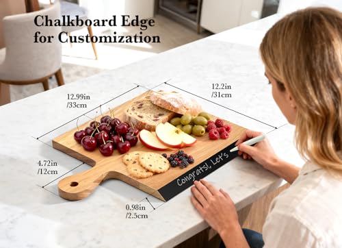 Acacia Wood Cutting Board with Handle