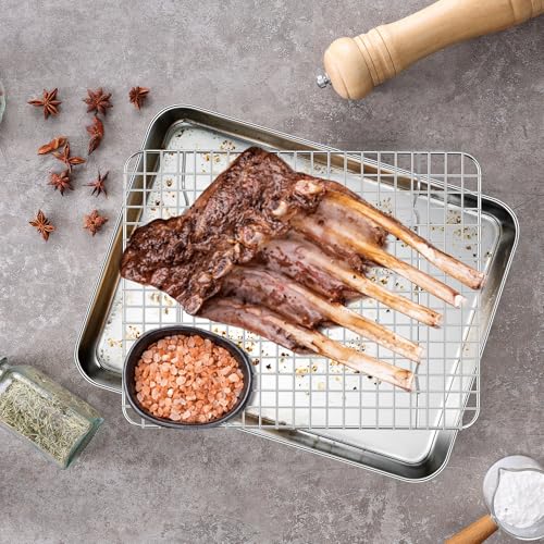 Quarter Sheet Pan with Wire Rack (4 Count)