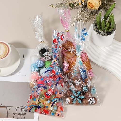 100pcs Snowflake Treat Bags (100 Count)