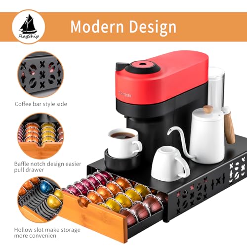 for Vertuo Pod Holder Coffee Pod Storage for Nespresso Pod Black Metal Fits All Size Vertuo Pods