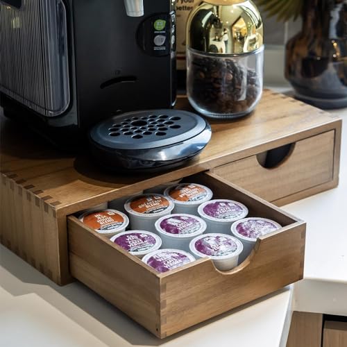 Wooden K Cup Organizer Coffee Pod Storage Box