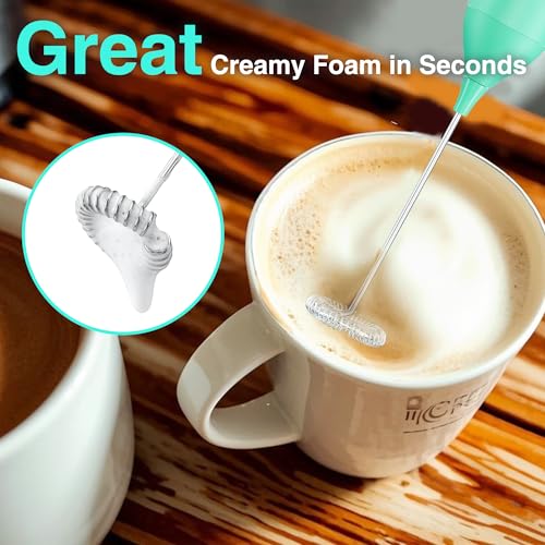 Handheld Rechargeable Milk Frother Wand with Stand