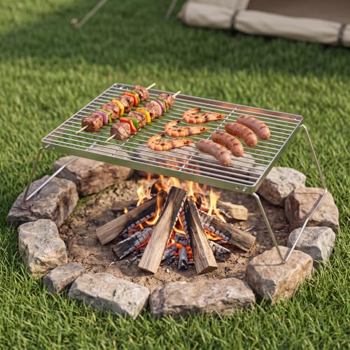 Large Folding Campfire Grill
