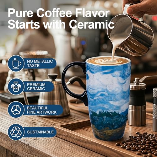 17oz Ceramic Travel Mug with Lid