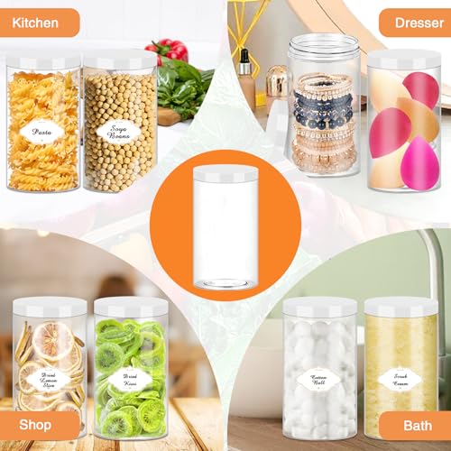 32 OZ Plastic Jars with Lids (16 Count)
