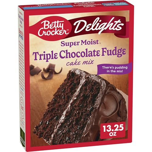 Delights Triple Chocolate Fudge Cake Mix (13.25 Ounce)