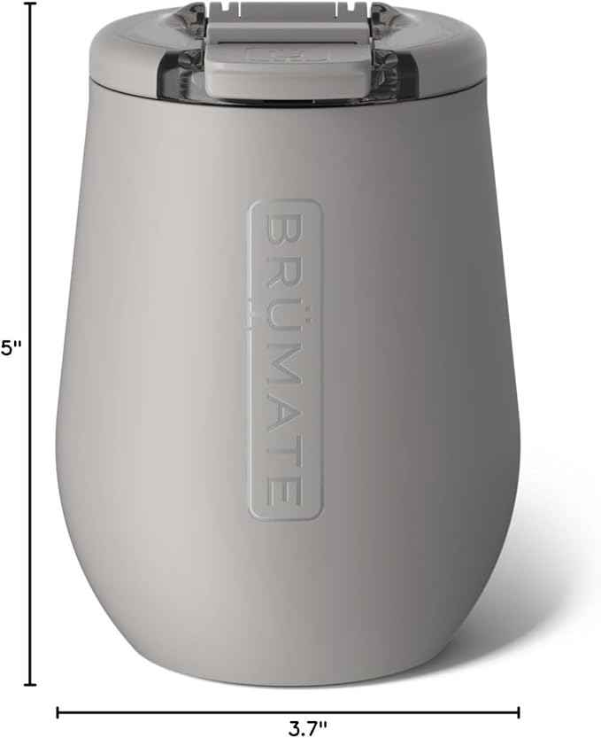BrüMate Uncork'd 14oz 100% Leakproof Insulated Wine Tumbler | Locking Lid | Insulated Stainless Steel Wine Glass | Perfect For Travel & Outdoors | BPA-Free (Mocha)