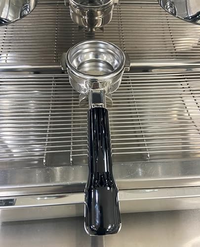 58mm Double Spout Portafilter Compatible with La Marzocco Espresso Machine Stainless Steel Espresso Portafilter with Double Shot Filter Basket Espresso Accessories