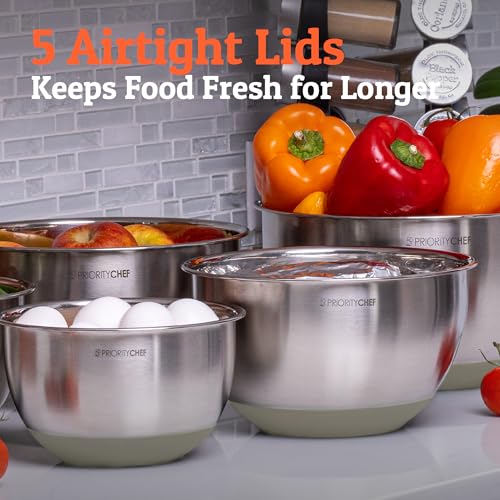 Premium Mixing Bowls With Lids Set (5 Count)