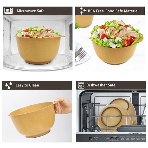 4.5 Quart Large Plastic Mixing Bowls Set