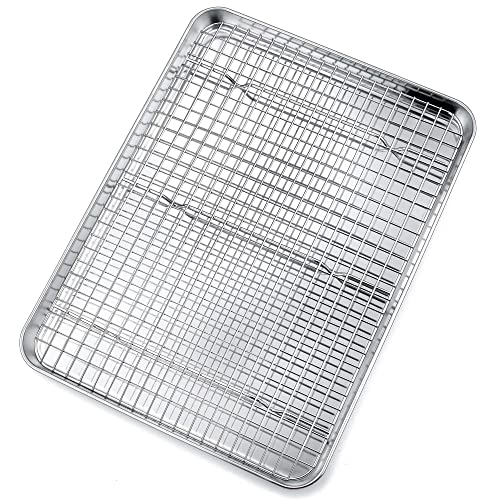 16 Inch Cookie Baking Sheet Pan with Wire Rack