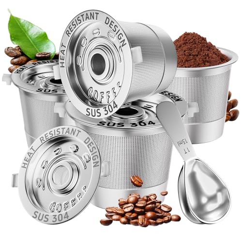 4 Pack Reusable K Cups Coffee Pods for Keurig 1.0 (4 Count)
