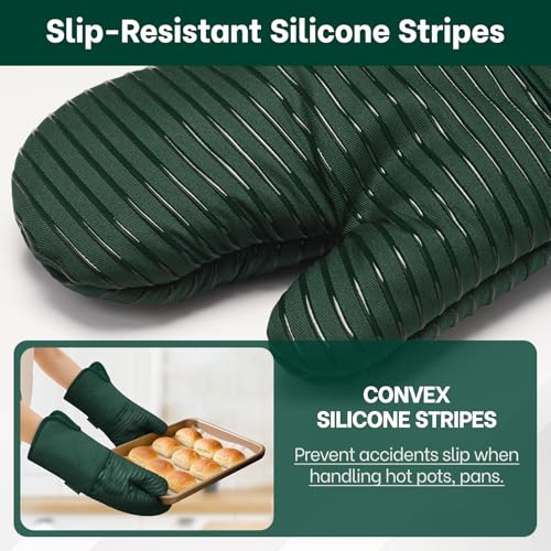 Heat Resistant 500°F Kitchen Oven Mitts 2 (2 Count)