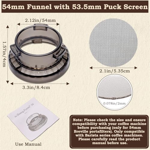 54mm Dosing Funnel for Breville Espresso Portafilter