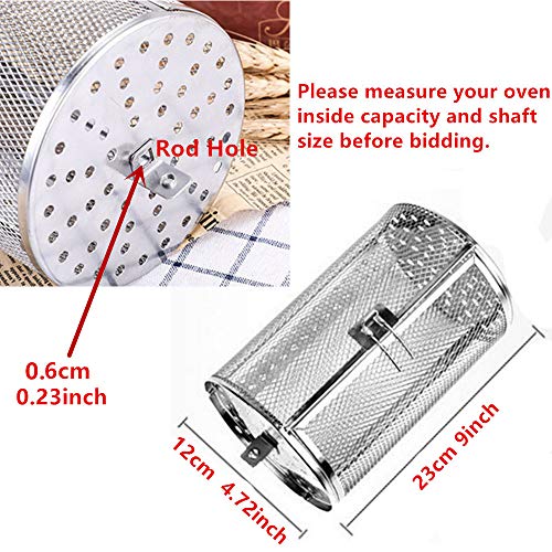 Stainless Steel Rotisserie Grill Roaster Drum Oven Basket