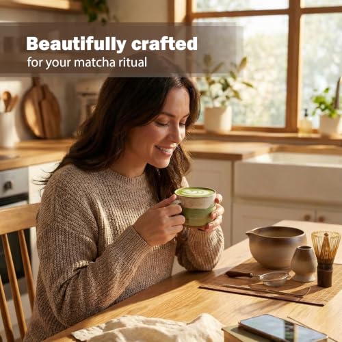 Matcha Set, 5-Piece Matcha Whisk Set with Bowl & 100-Prong Whisk (5 Count)