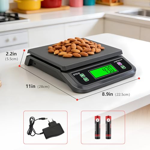 66lbs 30kg Large Digital Kitchen Scale with 6 Unit & Tare Funtion (6 Count)