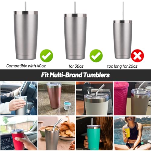 4 Pack 12.5 inchs Long Reusable Straws (4 Count)