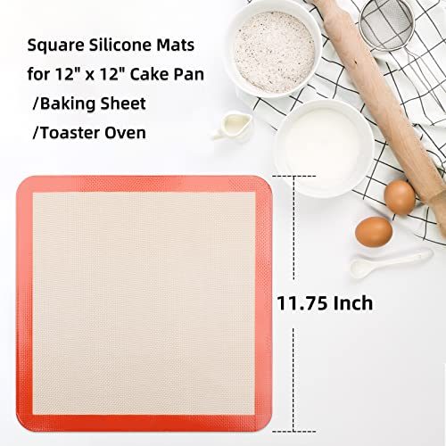 12x12 Square Silicone Baking Mats for XL Air Fryer
