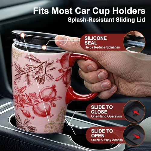 17oz Ceramic Travel Mug with Lid