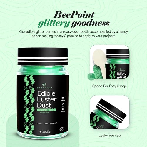 Green Edible Luster Dust 15g